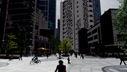 A pedestrian only road