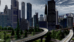 Railway lines at the city